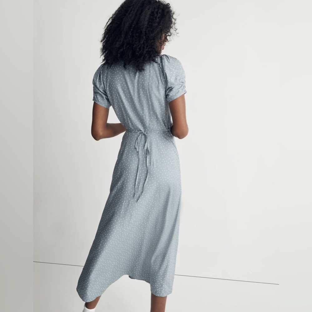 Madewell Leedra Button-Front Midi Dress in Dot - Size 6 - Picture 2 of 11